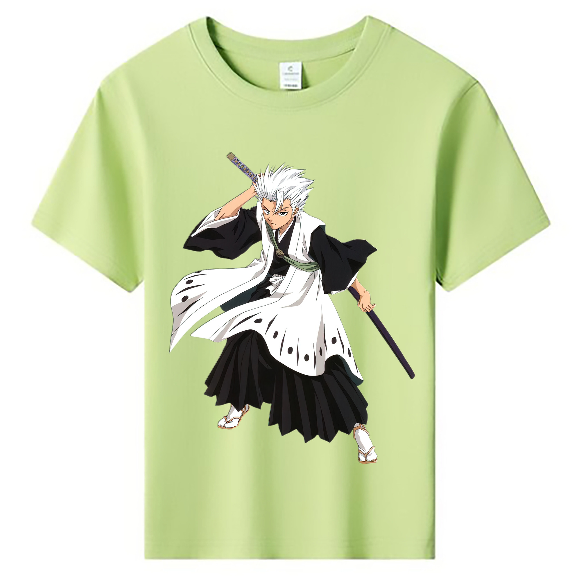 （画像用） ブリーチ 日番谷冬獅郎（ひつがや とうしろう） BLEACH Hitsugaya Toushirou 綿100％キッズTシャツ（フロントプリント）